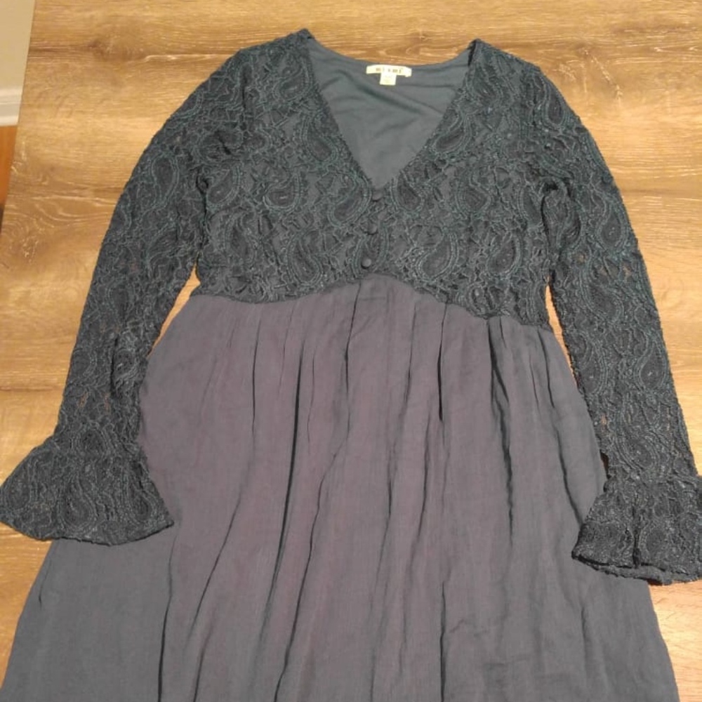 Blue Lace Top Dress